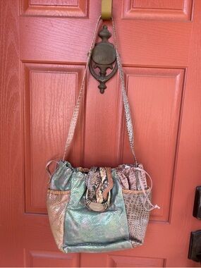 Vtg Sharif Multi Skin/Reptile Style Handbag,Purse,Tote Rare Shoulder NWT 1990’s